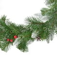 thumbnail image 4 of GDF Studio Christmas Garland with Frosted Needles, 15 Red Berries, 15 Pine Cones, and 50 LED Warm White Lights â Battery Operated with Timer, Set of 2, 4 of 6
