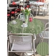 thumbnail image 5 of Outdoor Tablecloths with Umbrella Hole & Zipper, Sage Green Floral Round Tablecloth 54 Inch, Spring Flowers Waterproof Table Cloth, Patio/Pool/Picnic Table Covers, 5 of 8
