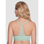 True & Co Womens Lace Racerback Adjustable Strap Bralette Bra, Jadeite, Large US