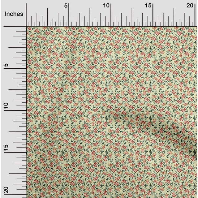 oneOone Georgette Viscose Fabric Floral Block Fabric Prints By Yard 42 Inch Wide