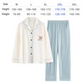 thumbnail image 2 of XXL Pijamas Mujer Primavera Y Otoño Algodón Manga Larga Fino Verano Cardigan Algodón Traje De Hogar, 2 of 5