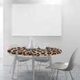 thumbnail image 6 of Leopard Round Table Cloth Cheetah Speckled Dots Elastic Edged Table Cover Fade And Stain Resistant Table Cloths Easy To Clean Fits Tables 40-44" Diameter, 6 of 6