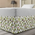 thumbnail image 1 of Cactus Bed Skirt, Home and Garden Cactus Plants with Flowers Spiny Succulents Arizona Desert Growth, Elastic Bedskirt Dust Ruffle Wrap Around for Bedding Decor, 4 Sizes, Multicolor, by Ambesonne, 1 of 2