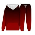 thumbnail image 4 of Cethrio Girls Outfit Sets, Casual Warm Long Sleeve Fall Winter Hoodies and Sweatpants Sets Red Size 10-12, 4 of 5