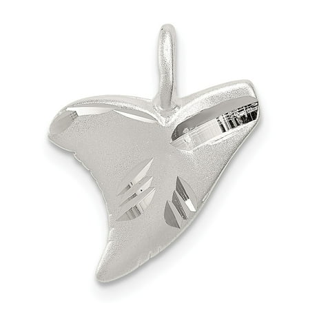Sterling Silver Tooth - Roy Rose Jewelry Sterling Silver Diamond Cut Shark Tooth Pendant