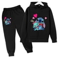 thumbnail image 3 of Conjunto de sudaderas con capucha y pantalones de punto para niños y niñas, sudaderas con capucha y punto para niños y niñas, ropa de moda para niños, 3 of 5