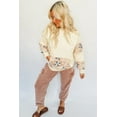 thumbnail image 3 of Beige Western Geo Pattern Patchwork Hoodie with Kangaroo Pocket - Casual Long Sleeve - [ZhiHiMeRi] | L, 3 of 12