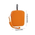 thumbnail image 3 of Dongrere Mini Silicone Makeup Case, Portable Zipper Cosmetic Holder with Wrist Strap, Portable Makeup Bag Coin Purse for Women Men, 4x4.6 Inch, Orange, 3 of 6