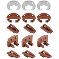 thumbnail image 1 of Juego de 6 guías para cajones, piezas para cajones, kit de reparación de guías deslizantes para cajones, correderas para cajones de montaje central, 1 of 6