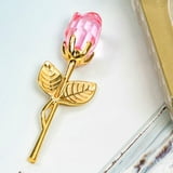 Crystal Rose Flower Mini Glass Rose for Valentine's Day Mother's Day ...
