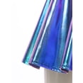 thumbnail image 7 of TiaoBug Women's Metallic Sleeveless Club Disco Holographic Dress Wet Look Pleated Dresses Blue XL, 7 of 7