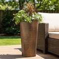 thumbnail image 5 of Worth 2 Pack 28" Metal Planter with Inside Pot for Indoors or Outdoors, Bronze, 5 of 7