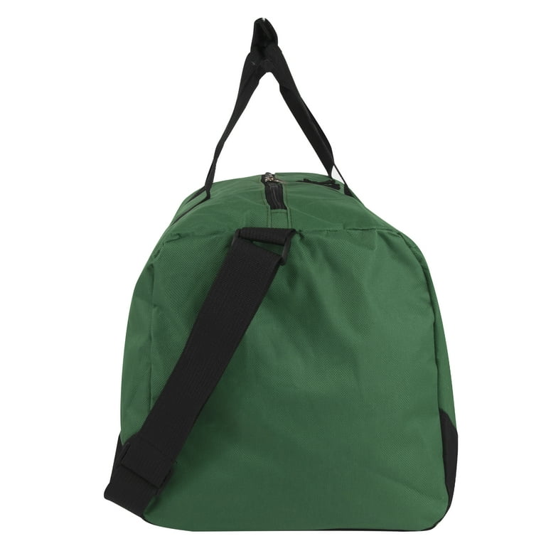 30 Liter Capacity Unisex Duffle Bag with Velcro Closure Handle and Luggage Shoulder Strap for Gym, Travel and Commuting in Hunter Green