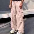 thumbnail image 6 of SAWOBUUN Men's Cargo Pants Wide Leg Loose Fit Trousers Casual Baggy Work Pants for Daily Wear Skateboarding, 6 of 8