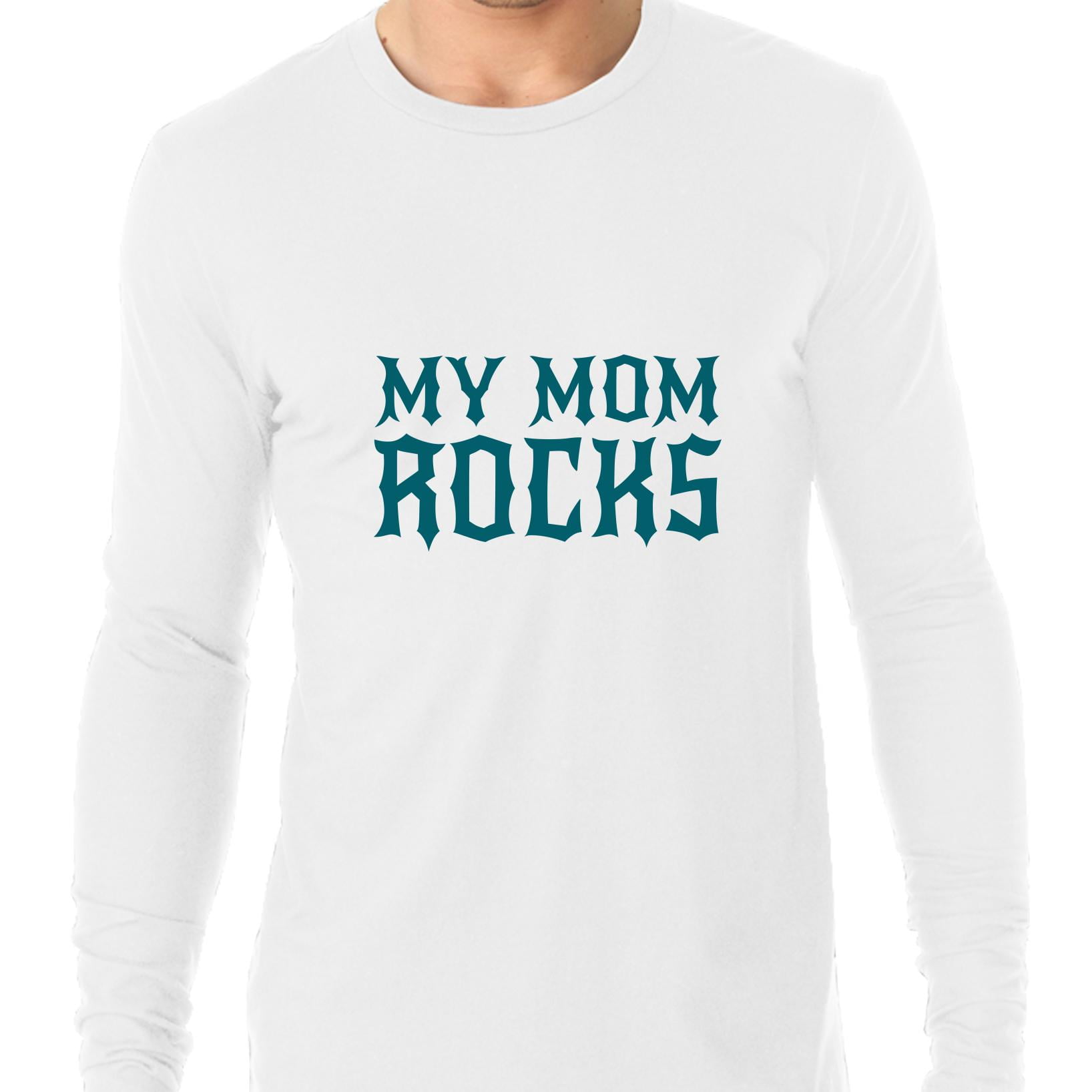 Hollywood Thread My Mom Rocks Rock And Roll Large Print Men's Long