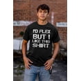 thumbnail image 3 of Flex But Like This Funny Gym Exercise Men's Graphic T Shirt Tees Brisco Brands X, 3 of 5