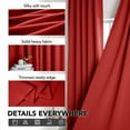 thumbnail image 4 of Deconovo True Red Blackout Curtains for Kitchen Back Tab and Rod Pocket Curtain Panels Window Treatments 38x45 inch 2 Panels, 4 of 7