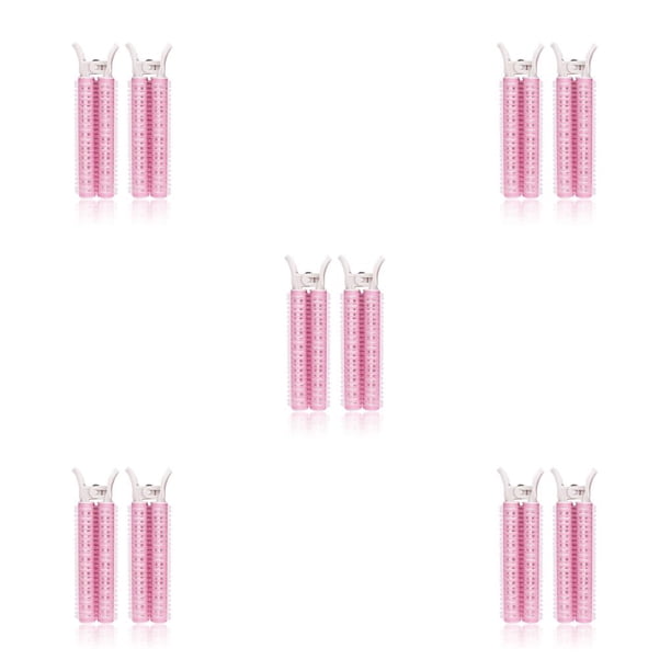 Seitruly Hair Roots Clip Bangs Hairstyling Peluquería Horquillas Tubo sin calor Rulos portátiles lavables Rodillos 2 UNIDS Rosa Type2 NO2