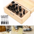 thumbnail image 5 of Sufanic 8Pcs Wood Plug Hole Cutter Set Dowel Maker Tool Shank Drill Bits In Wooden Case, 5 of 8