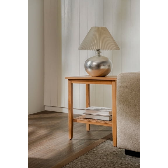 Liora - Rectangular Rattan Accent Table, Natural