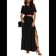 thumbnail image 1 of Falda Larga de Verano 2025 para Mujer, , con Abertura, Elástica, Cintura Alta, Corte A, para Playa Negro XL, 1 of 7