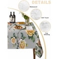 thumbnail image 2 of Yellow Rose Table Cloth, Vintage Country Botanical Floral Vines Waterproof Tablecloth for Rectangle Tables, Reusable Washable Fabric Table Cover for Restaurant Kitchen Dining Tables 60"x102", 2 of 6