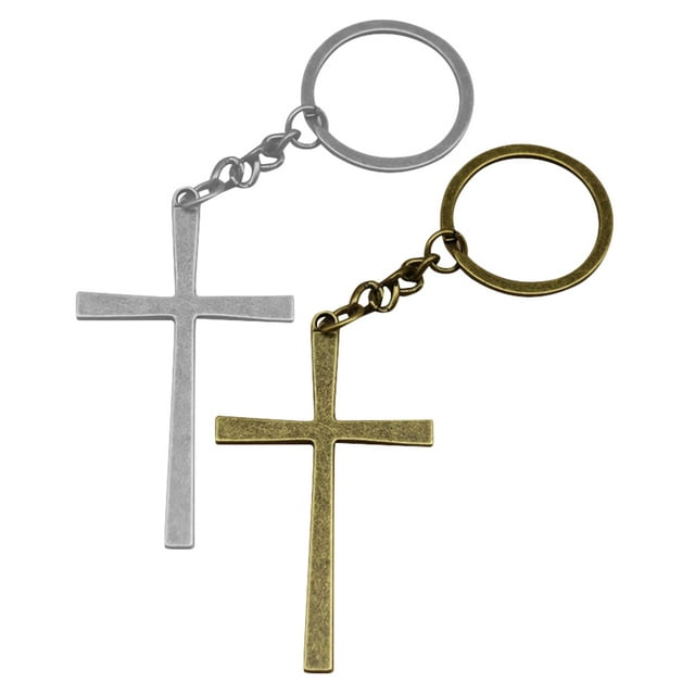 IDEANATEGRATE 2Ud Llavero Colgante Cruz Para Y Bolso En Metal De Alta Durabilidad