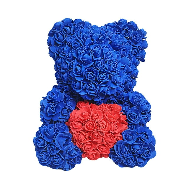 Rose Bear Faux Flower Handmade Mid Festival Gift Finished