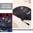 thumbnail image 3 of Folding Fan Chinese Style Hand Held Fan Traditional Folding Fan Vintage Fan with Tassel, 3 of 3
