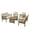 Gray, variant on Noble House Carolina Outdoor 5-Piece Acacia Wood Sofa Set Brown Patina and Cream