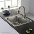 thumbnail image 5 of KRAUS 25 Inch Topmount Single Bowl 18 Gauge Stainless Steel Kitchen Sink with NoiseDefend Soundproofing, 5 of 7