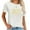 White, variant on Women Funny Letter Print Tops Casual Short Sleeve Women's Graphic Print Tee, Trendy Short Sleeve Top for Casual Look