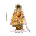 thumbnail image 3 of 2026 Christmas Home Party Decoration Flocked Wintery Mini Tabletop Christmas Tree Before Lit Small Xmas Tree With Velvet Balls Ornaments Desktop Christmas Decor Christmas Celebration Party, 3 of 6