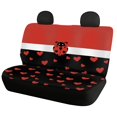 thumbnail image 5 of FUIALDOLG Ladybug Heart Car Back Seat Covers, Set of 2 Pieces Waterproof Stretch Protectors for Dogs and Kids, Automotive Interior Decor, 5 of 7