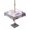 Purple White, variant on Outdoor Tablecloths with Umbrella Hole & Zipper, Happy Birthday Tablecloth Rectangle 60x84 Inch, Purple Dress Crown Carriage Flowers Retro Waterproof Table Cloth, Patio/Pool/Picnic Table Covers
