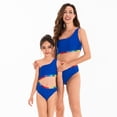thumbnail image 4 of GYRATEDREAM Mommy and Daughter Matching Swimsuits One Piece Swimwear One Shoulder Bathing Suits for Women Girls, 4 of 9