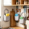thumbnail image 4 of Beautynvta Wall-Mounted Kitchen Sink Caddy, Plastic Drainage Basket, No-Drill Sponge and Brush Holder for Kitchen Organization, 4 of 7