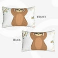 thumbnail image 2 of Pofeuu Cute Sloth In Yoga Pose Tree Print Polyester Microfiber Plush Pillowcases, Super Soft and Cozy Pillow Case Covers with Envelop Closure（Pillow core not included）-20"x30", 2 of 6