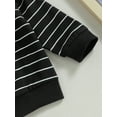 thumbnail image 6 of GXFC Toddler Boys Fall Tracksuit Outfits Clothes 6M 1T 2T 3T Kids Boys Long Sleeve Stripe Print Sweatshirt and Elastic Waistband Sweatpants 2 Piece Casual Autumn Clothing for Toddler Children Boys, 6 of 8