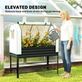 thumbnail image 5 of Outsunny Galvanised Raised Garden Bed with Greenhouse Cover, Metal Elevated Garden Bed with Bed Liner and Bottom Shelf, Black, 5 of 9