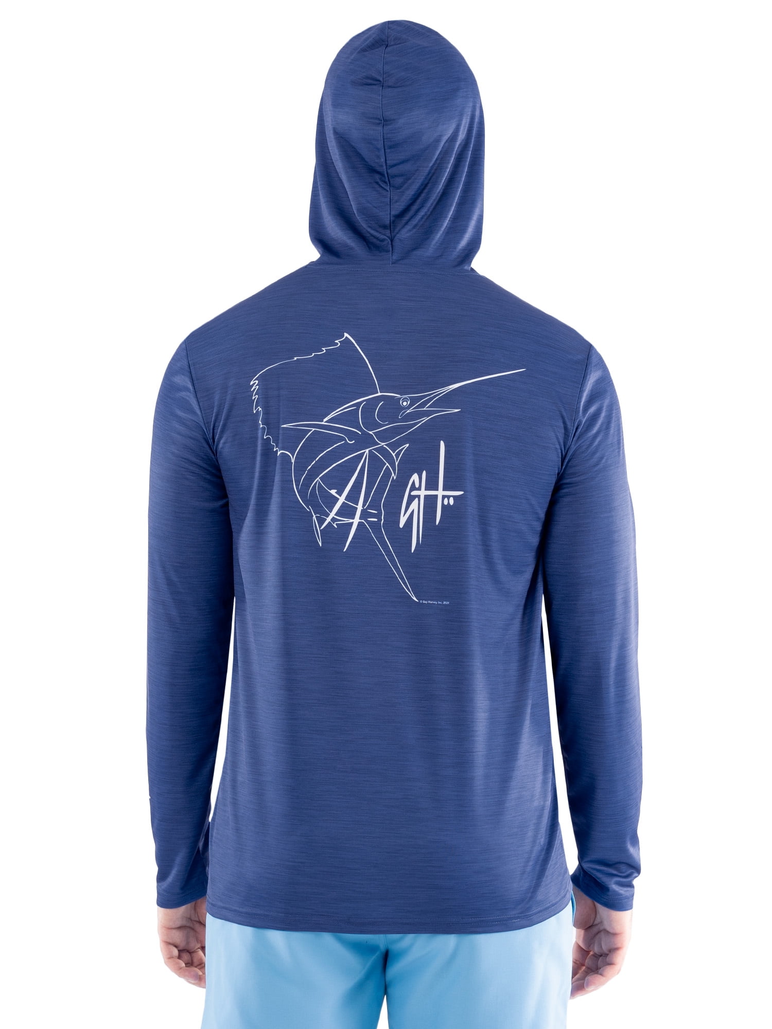 GH BY GUY HARVEY Men's Performance Long Sleeve Fishing Hoodie, Sizes S -3XL
