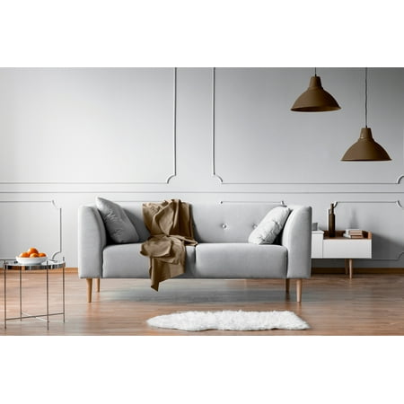 Imperial Home Fleece Throw Blanket 50” x 60” Couch Bed & Travel Blanket, Creme Brulee