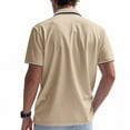 thumbnail image 4 of Awdenio Men Shirts Short Sleeve Button Down Shirts Classic Stripe Golf Collared Work Shirts, 4 of 9