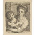thumbnail image 2 of Angelica Kauffmann 12x14 Gold Ornate Wood Frame and Double Matted Museum Art Print Titled - Mother and Child, 2 of 4