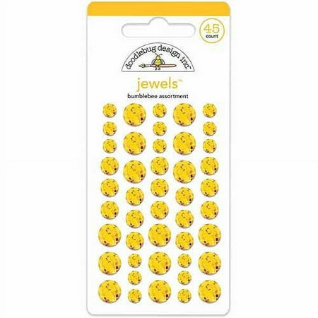 UPC: 0842715035065 | Doodlebug Adhesive Jewels 45/Pkg-Bumblebee