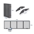 thumbnail image 6 of Algherohein Dog Gate for Inside,Freestanding Pet Gate for Doorways,24" Gray, 6 of 12