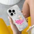 thumbnail image 5 of Mobile phone case with glitter overflow effect for Apple IPHONE 15 Pro Max original and officially Licensed Looney Tunes pattern Lola 004 optimally adapted to the shape of the mobile phone, 5 of 5