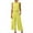 00 # Yellow, variant on REORIAFEE 2 Piece Beach Outfits for Women Track Suits 2 Piece Set 2PC Round Neck Solid Sleeveless Blouse + Loose Pocket Pants Sets Blue L