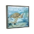 thumbnail image 4 of Stupell Industries Modern Sea Turtle Splash Animals & Insects Painting Gray Floater Framed Art Print Wall Art, 21 x 17, 4 of 10