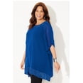 thumbnail image 3 of Catherines Women's Plus Size Embellished Poncho, 3 of 6